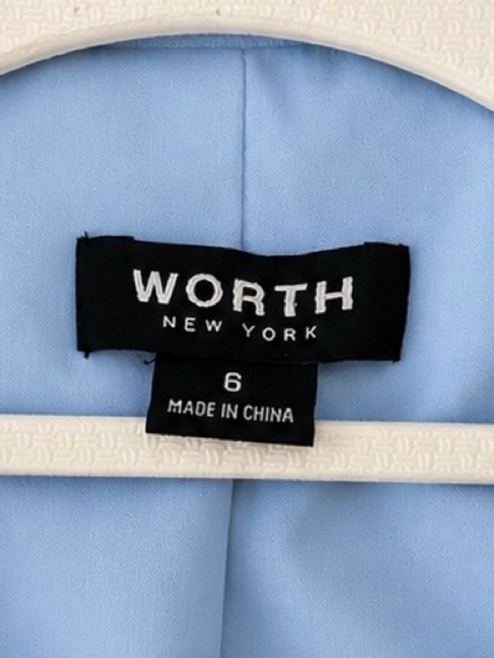 Worth New York |Powder Blue |Sheath Dress |Size 6 |Blazer Neckline - Picture 7 of 13